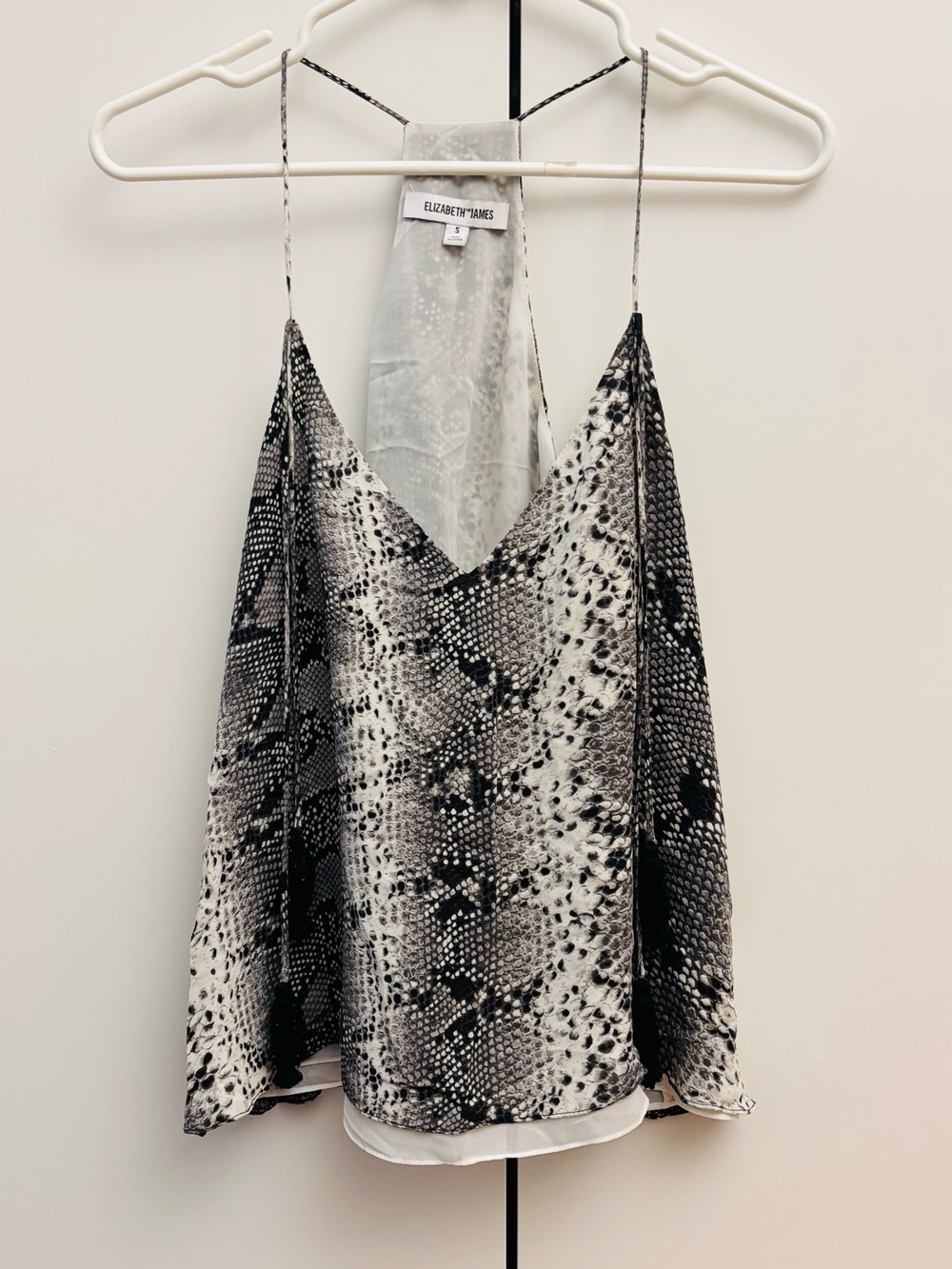 Elizabeth & James Python Print Silk Top - Picture 2 of 9